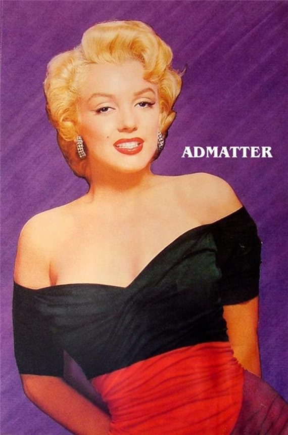 Items Similar To Marilyn Monroe Vintage 11x16 Pin Up Poster Purple