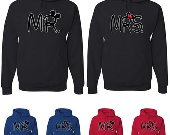 mickey minnie couple hoodies