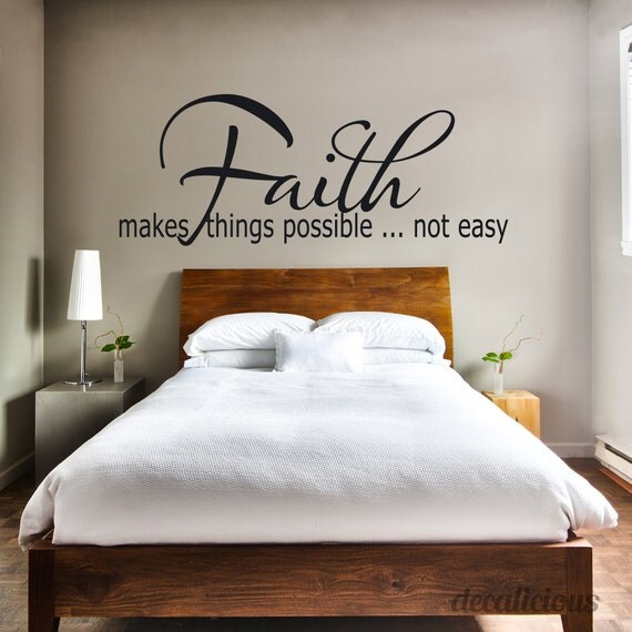 Items similar to Faith Wall Decal Faith Makes Things Possible..Not