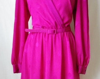Vintage Hot Pink Dress with Polka dots