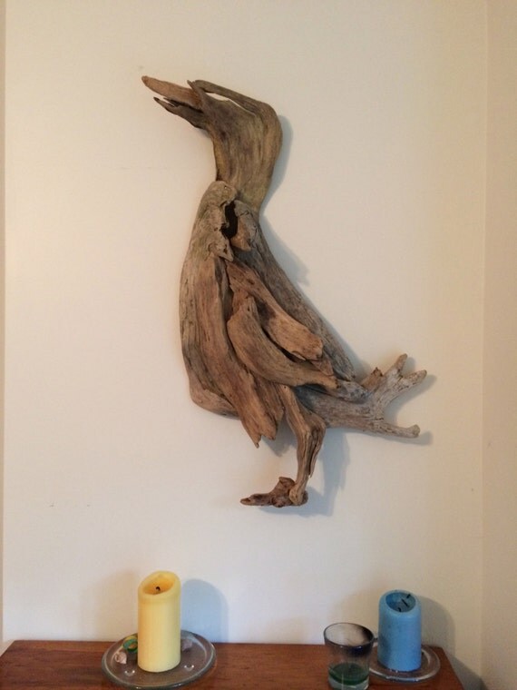 Driftwood Mallard Duck Wall Decor by BPZoological on Etsy