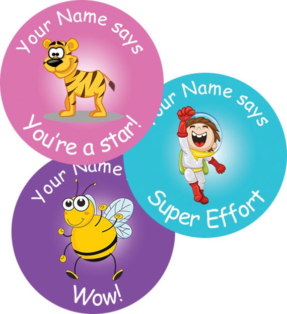140 personalised teacher reward stickers