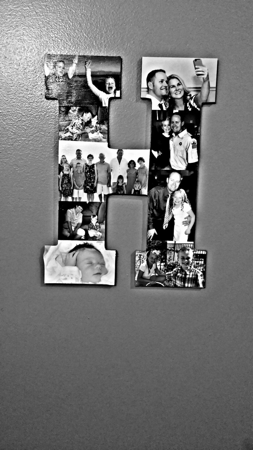 Wooden Letter Picture Collage by HeathPhotoCollage on Etsy