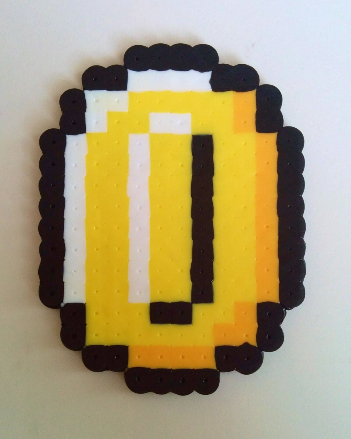 Items similar to Super Mario Bros. Coin Perler Bead Art on Etsy