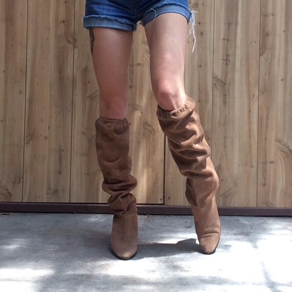 70s thigh high boots