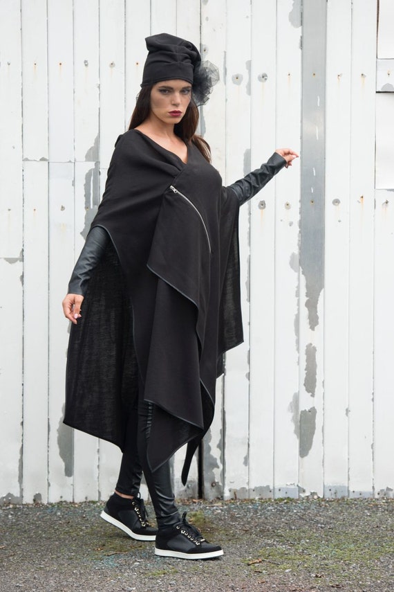 black coat leather sleeves