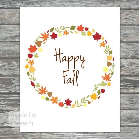 Happy Fall Printable 8x10