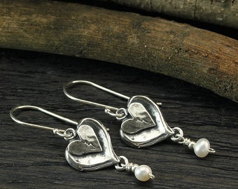 9ct Gold Freshwater Pearl 6mm Drop Earrings In White - Foto 5