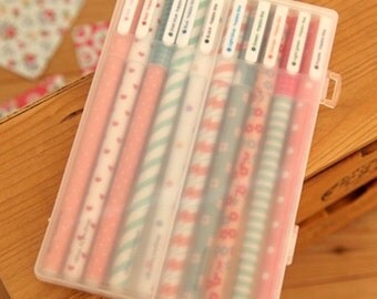 Cute stationery set of 10 color gel pens for DIY scrapbook, painting, drawing, writing, sign