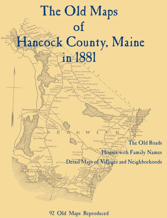The Old Maps of Hancock County Maine in 1881