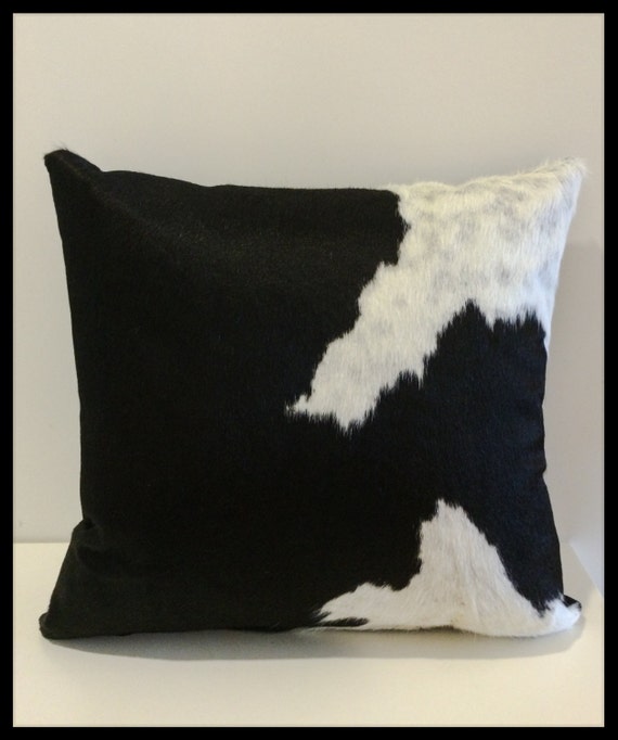 Black and White Designer Cowhide Accent Pillow Fill Insert