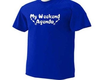 My Weekend Agenda Metal Detecting Treasure Hunting Metal Detector Hobby T-Shirt