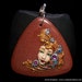Bejeweled Goddess on Goldstone XL Pendant or Bead Polymer Clay on copper goldstone Triangle