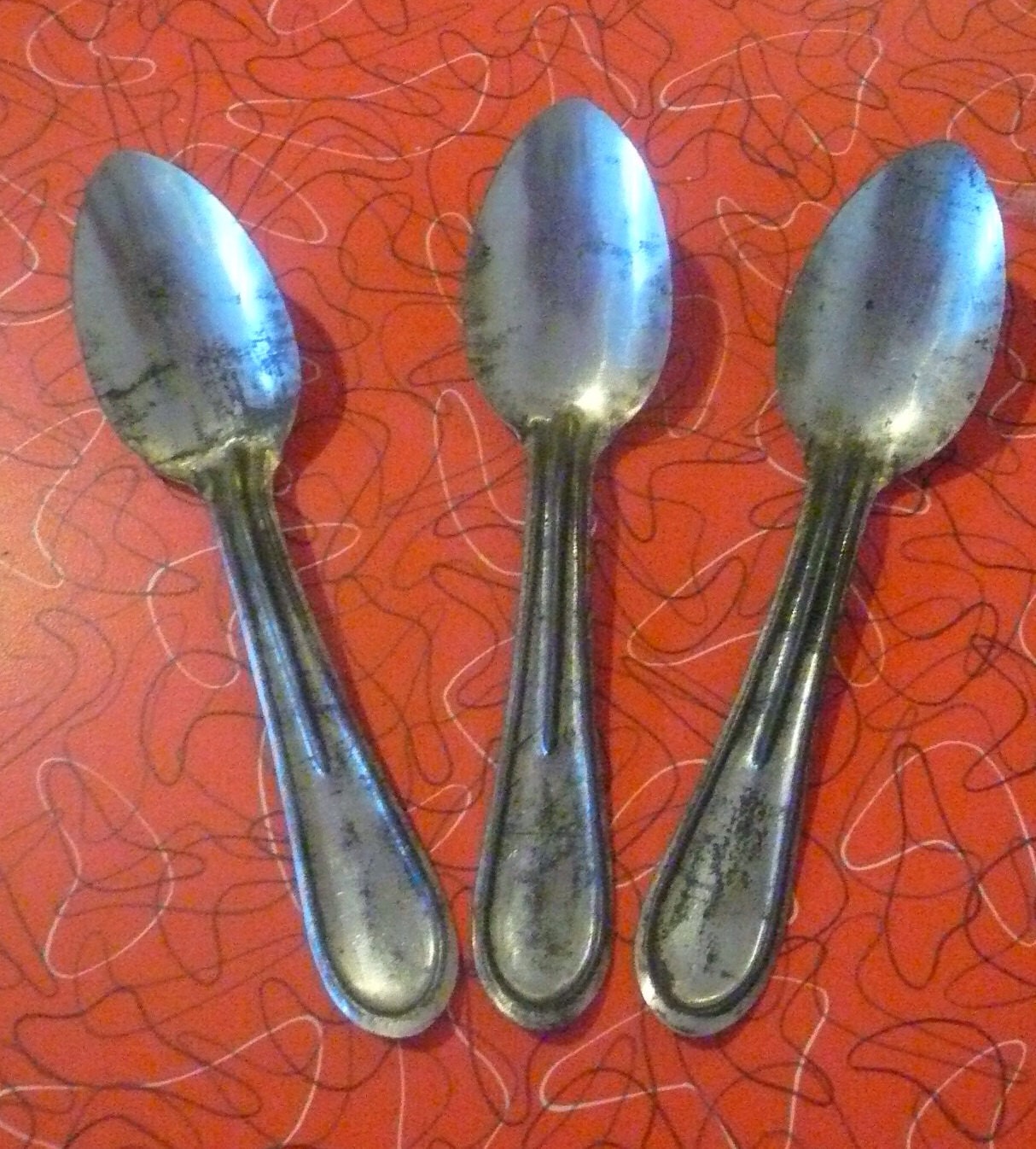 Vintage Tin Spoons Ice Cream Tasting Spoon Repurpose