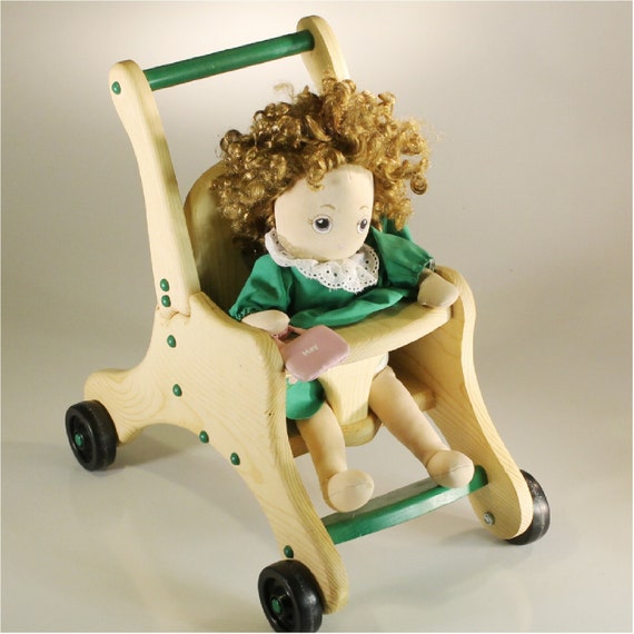 melissa and doug wooden doll stroller