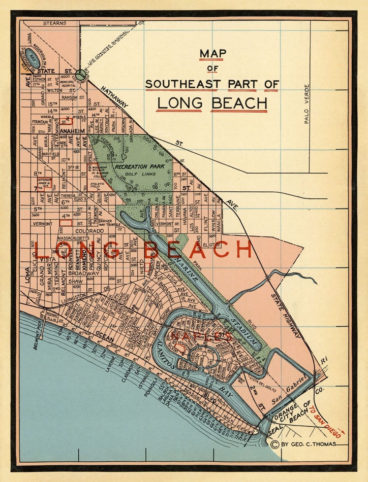 City map Long Beach