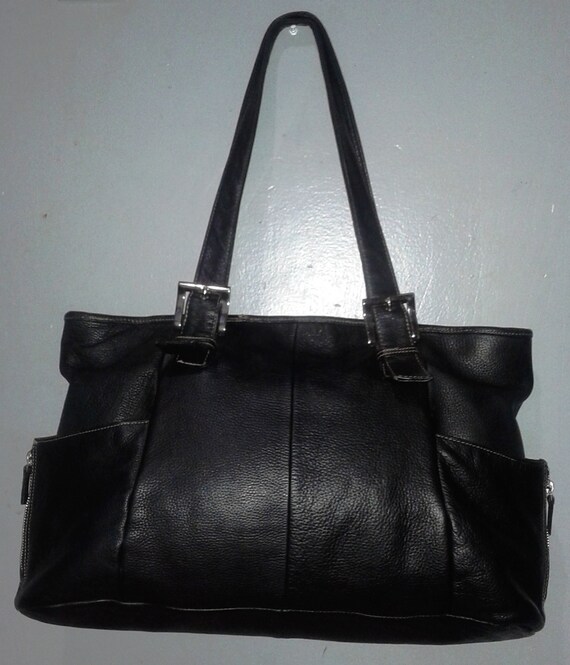 extra large black leather handbags