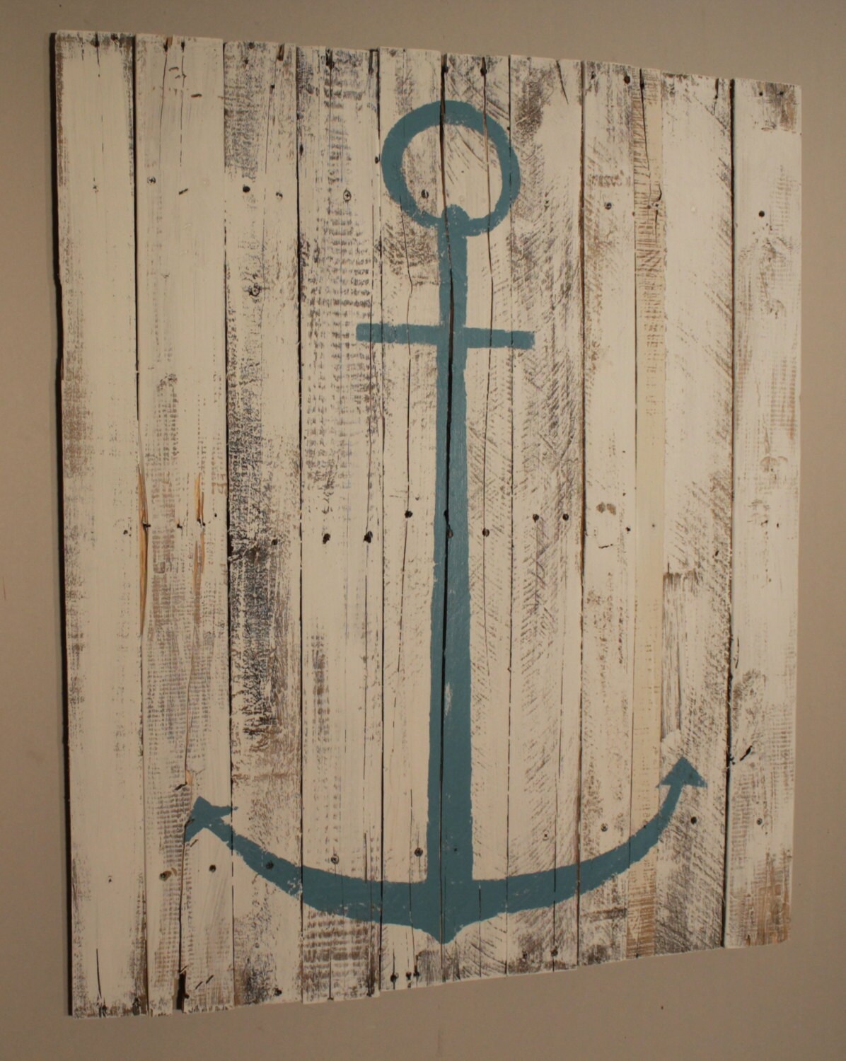 Nautical Decor Beach Art Anchor Wall Hanging 33 x