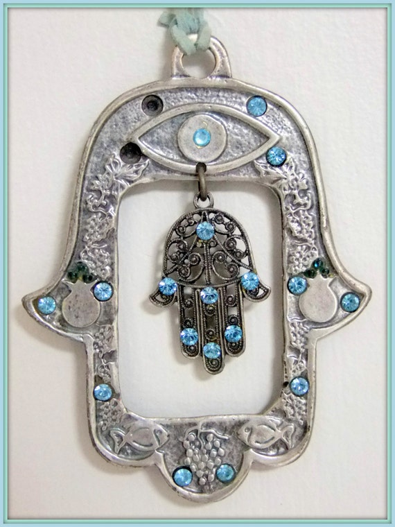 SALE Jewish Hamsa Handmade Wall Hanging Hamsa Jewish by OrlyLa