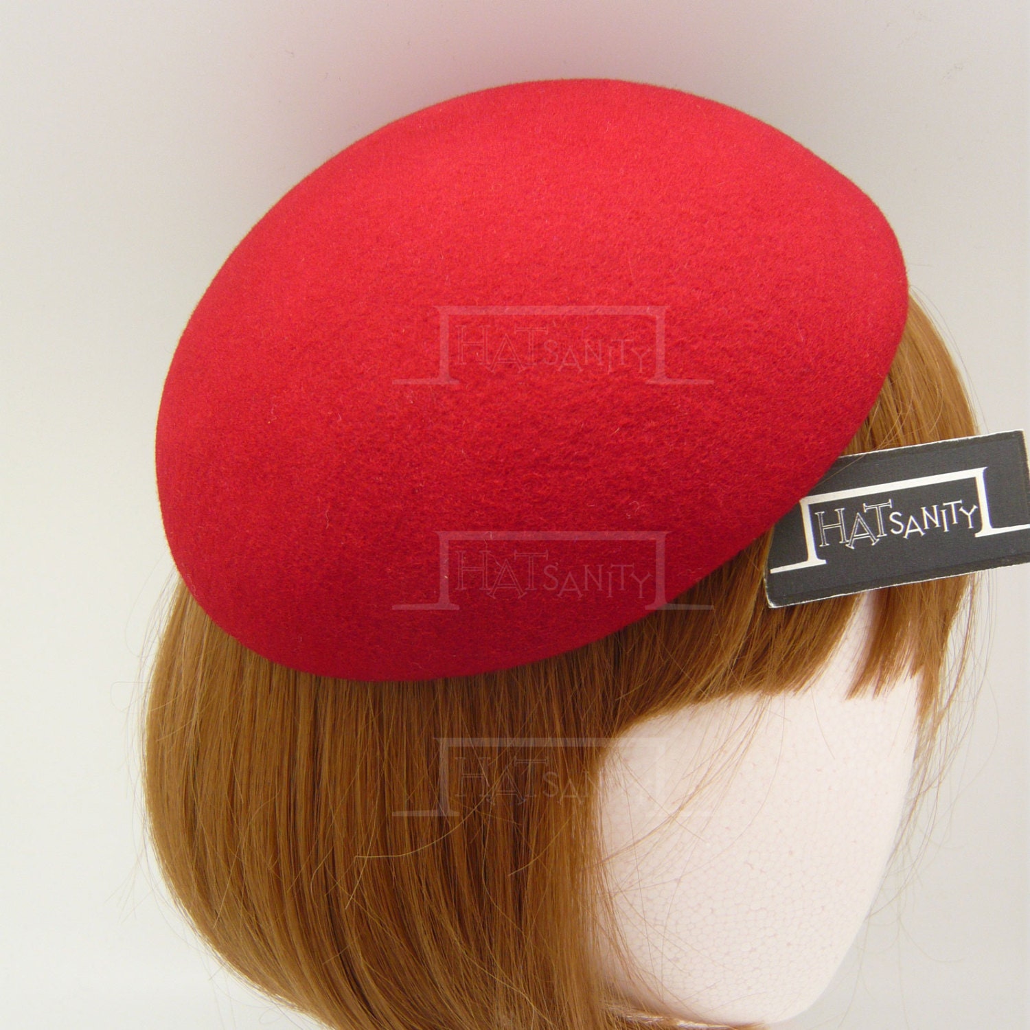 ELEGANT x TRENDY Fashion Plain Wool Felt Beret Hat DIY Red