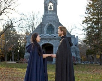 Wool Cloak - Hooded Cloak - Long Cloak - Elven Cloak - Medieval Cloak - Cloak with Hood - Cloaks and Capes