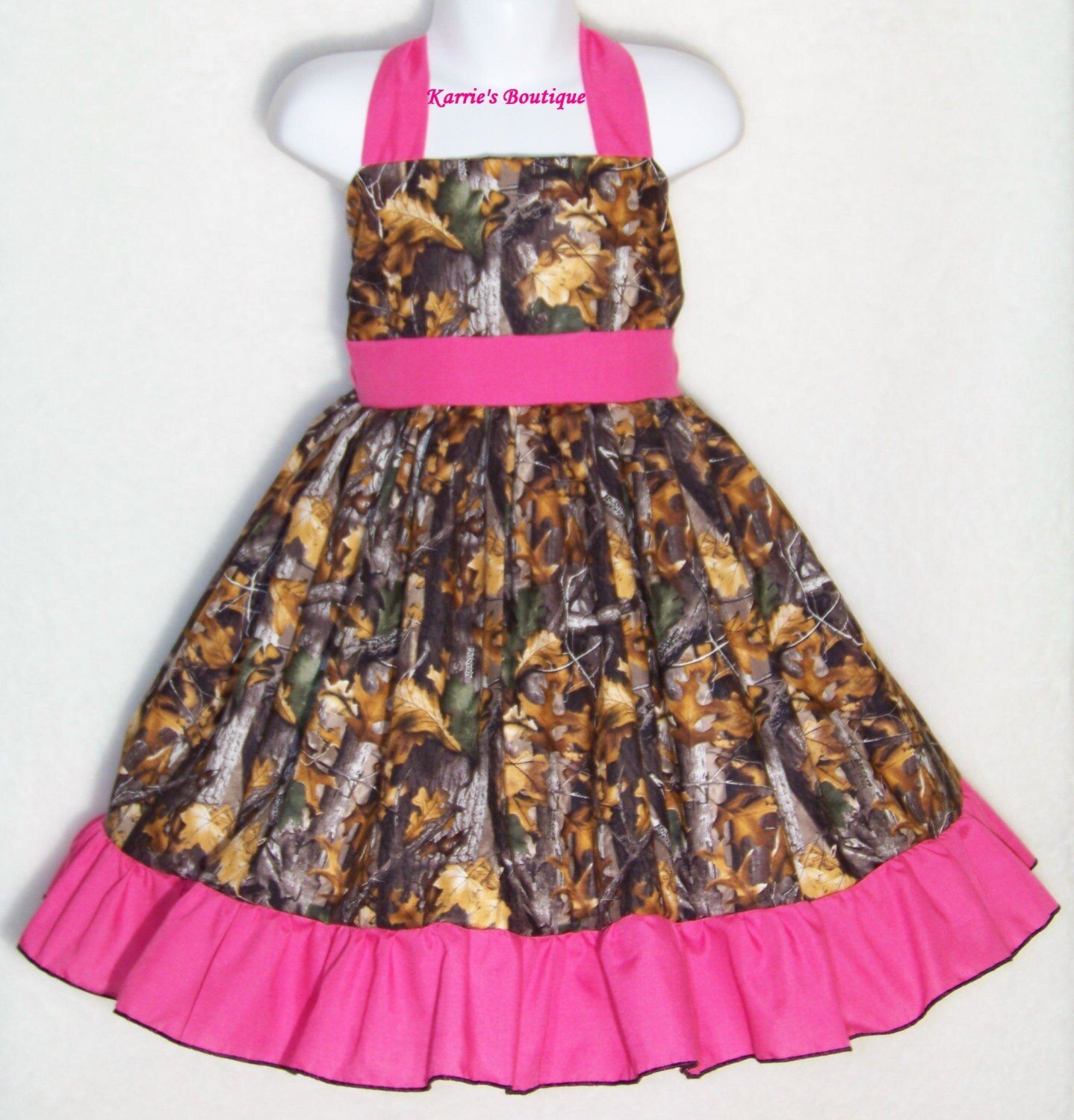 Camo Flower Girl Dress Realtree At Pink By Karriesboutique 0594