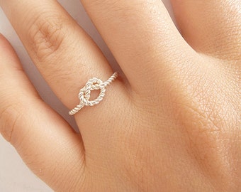 Sterling Silver Knot Ring - Bridesmaid Ring - Tie the Knot Ring - Friendship Ring - Promise Ring - Best Friend Ring - Mother Ring