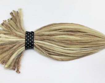 1/4 Set Mix Blonde Dread Extension. Double or Single Ended Dreads, 20 inches.