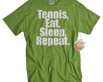 Tennis Gifts - Shirts for Men and Women - Eat Sleep Repeat T shirts Christmas Gift for Player