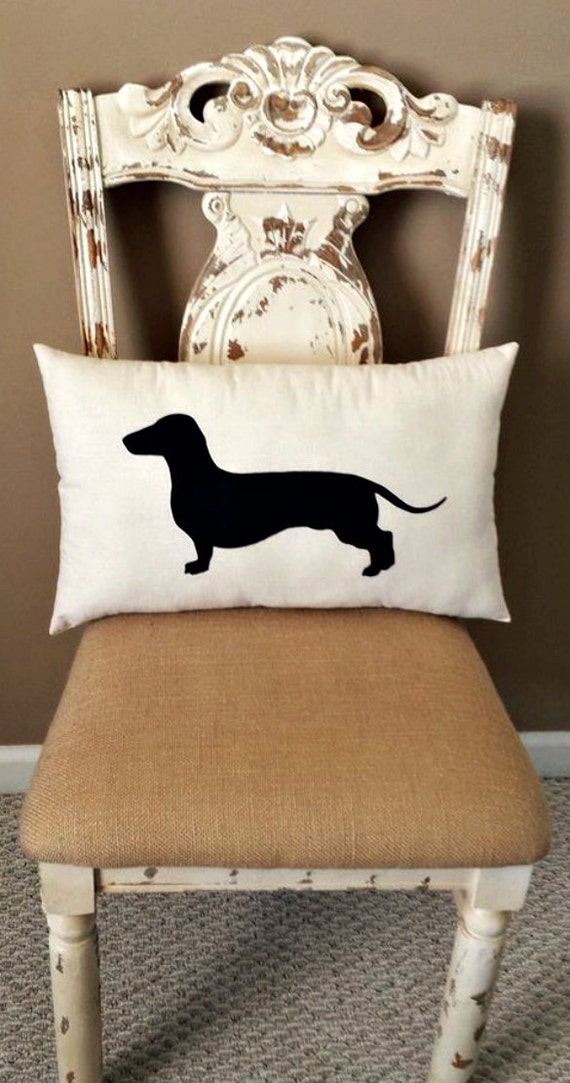 Dachshund Throw Pillow by LittleLauraLouCrafts on Etsy