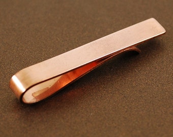 Copper Tie Clip, Tie Bar, Forged Tie Bar