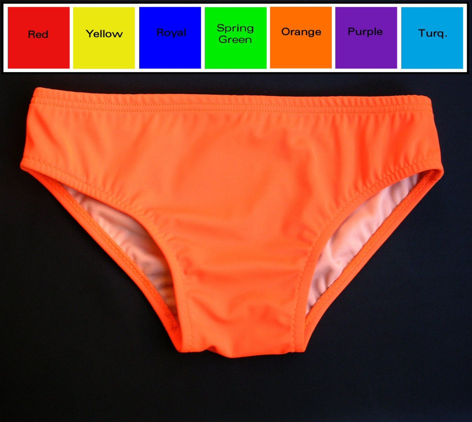 Mens Low Rise Swim Brief Swimsuit in Red Yellow Blue