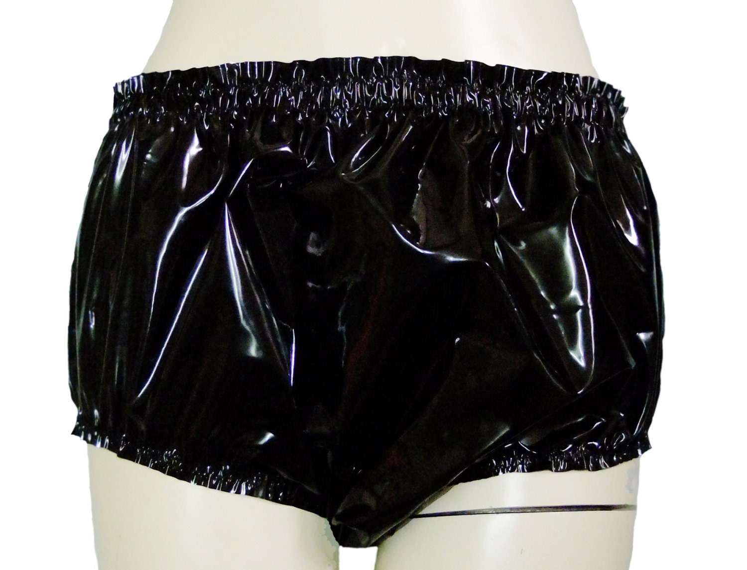 Pvc brillant lourd pantalon slips culottes slips vinyle