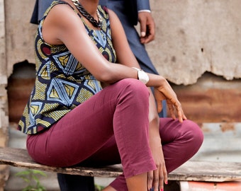 Ankara Peplum Top, African Print Top, Ankara print peplum top, Ankara Fashion, Women's print top, Patterned top, Handmade African fashion