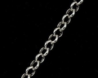Bright Silver, 4mm Rolo Chain CC48
