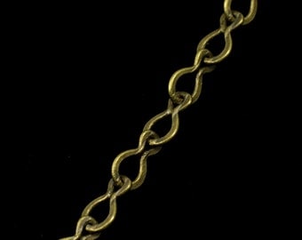 Antique Brass, 3mm x 4mm Drop Link Chain #CC151