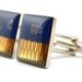 Circuit Board Cufflinks in Blue Squares Mens Jewelry