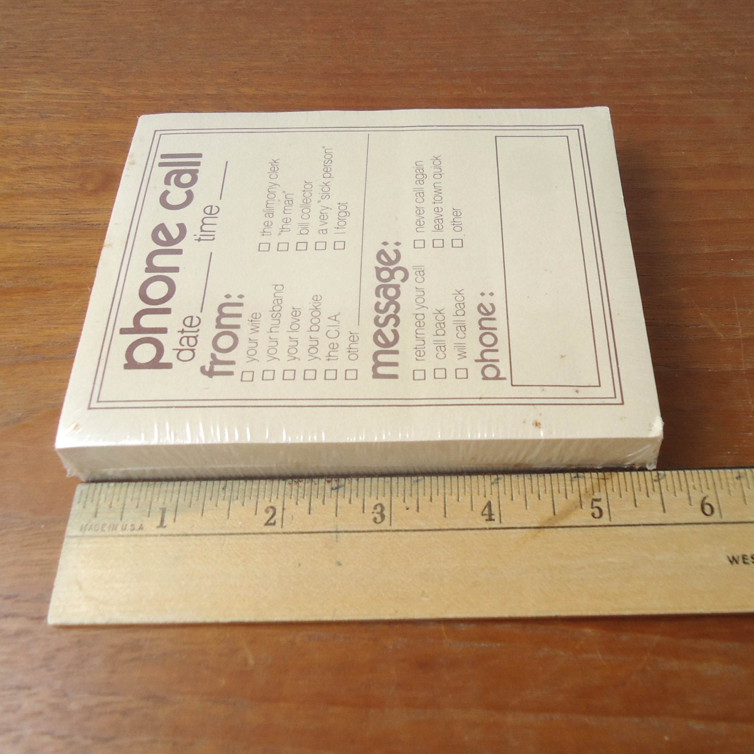 Funny Phone Message Pad FREE SHIPPING from eclecticamiami on Etsy Studio