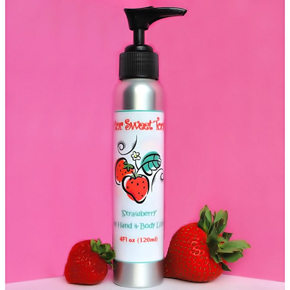 Strawberry Body Lotion Paraben Free by doctorsweettooth on Etsy