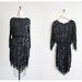 FINAL SALE! / black sequined dress / sequin dress / vintage 70s dress