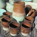 Pitcher set - Large pitcher with 5 Cups - Visit Shop for more Handmade Pottery