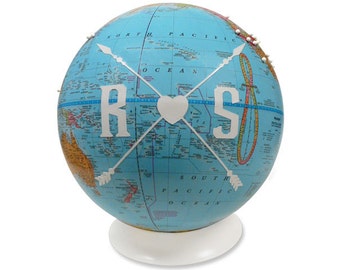 globe with push pins