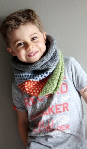 NEW - kids knit cowl in CONFETTI (vegan friendly)