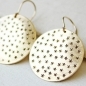 constellation gold star earrings, galaxy brass jewelry statement earrings, round discs, gold minimal