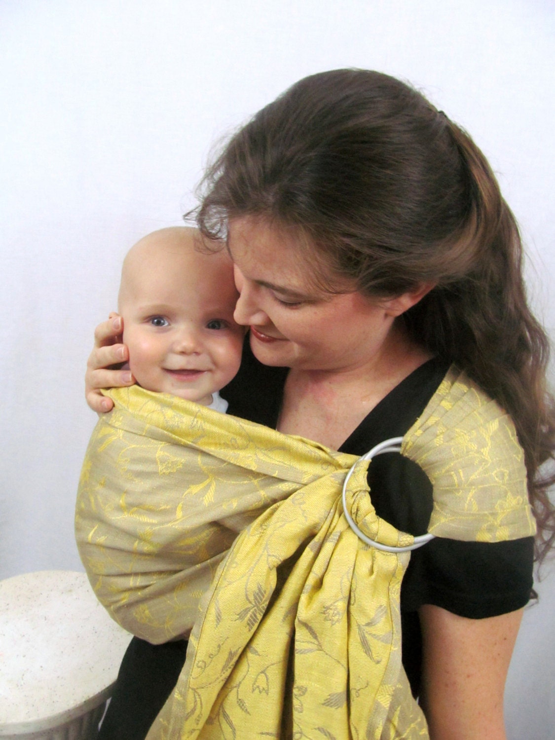 Ring Sling Baby Carrier Pure 100 Linen Jacquard