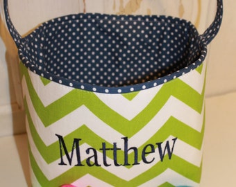 Personalized Easter Baskets Storage Baskets--- MANY fabrics to choose from--- Easter, Personalized Basket, Custom