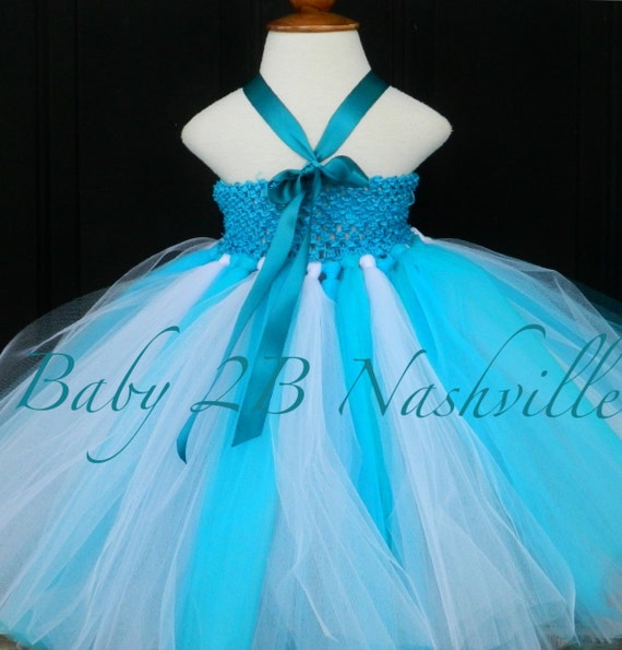 Beach Dress Turquoise Dress Wedding Dress Flower Girl Dress