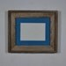 8x10 frame from reclaimed wood with 5x7 aruba blue mat