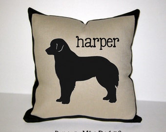 BERNESE MOUNTAIN DOG Bernie Dog Breed Pillow - One of a Kind, Handmade ...