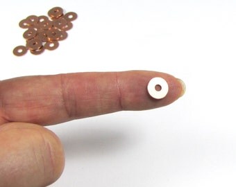 Teeny 9mm copper washers, 100 pack fun use in so many ways